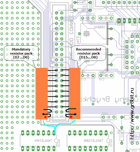 Resistor pack soldered