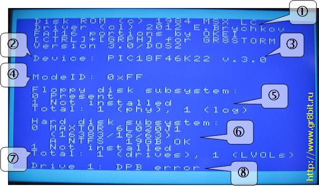 Initialization screen